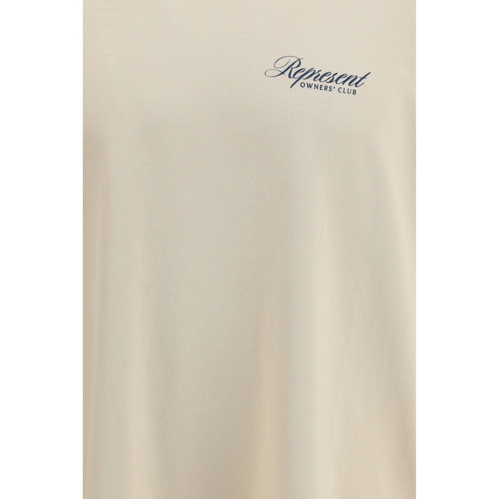 Represent Beige Cotton T-Shirt