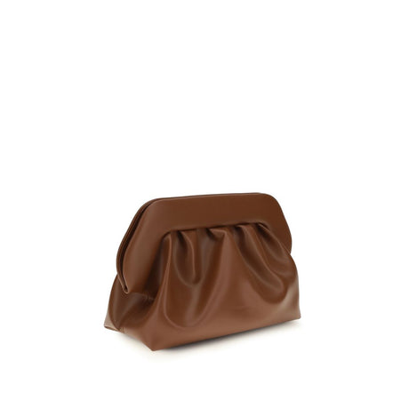 THEMOIRè Brown Vegan Leather Clutch Bag