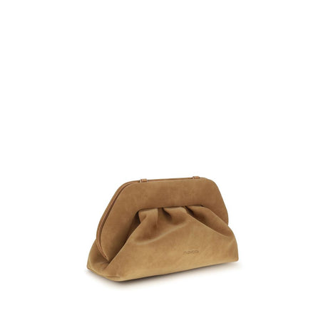 THEMOIRè Beige Nubuc Leather Clutch Bag