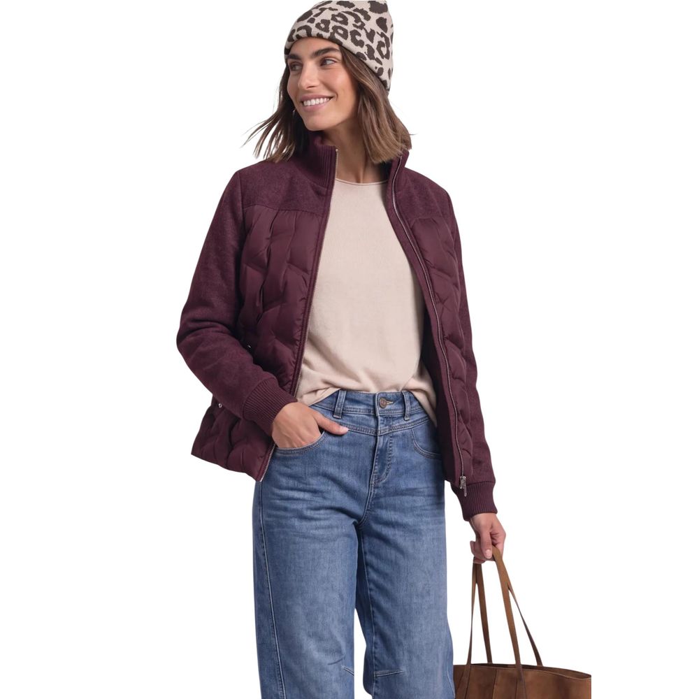 Street One Purple Polyester Full-Length Jacket
