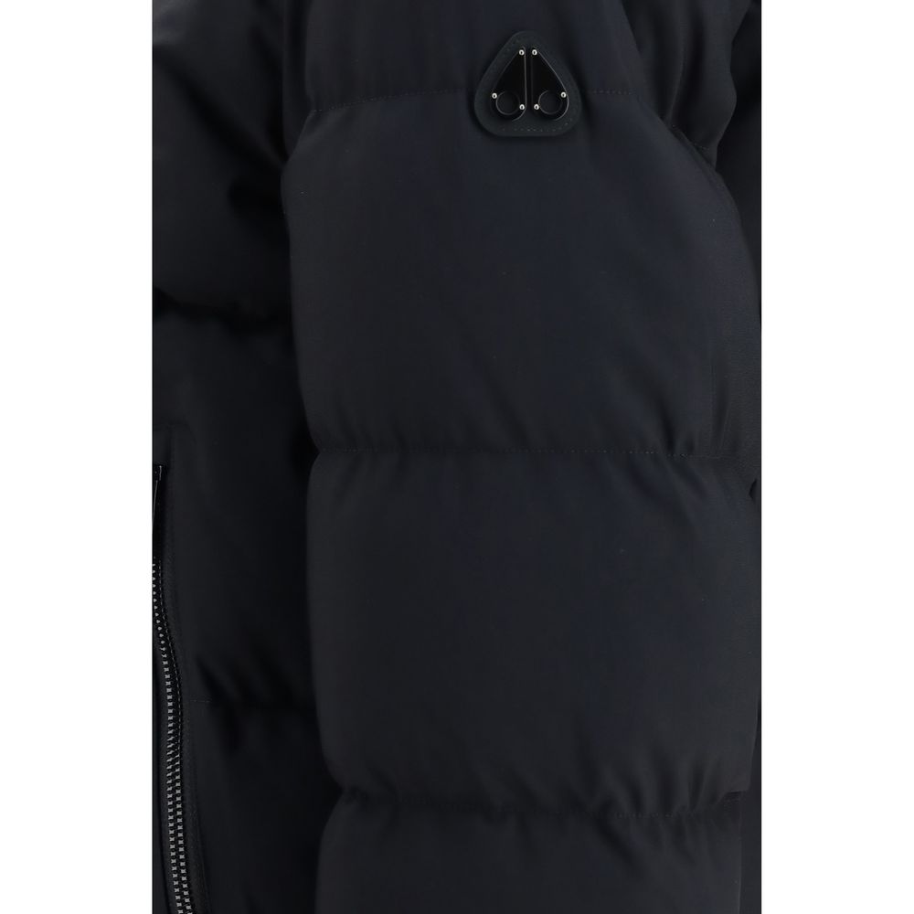 Moose Knuckles Black Nylon Bomber