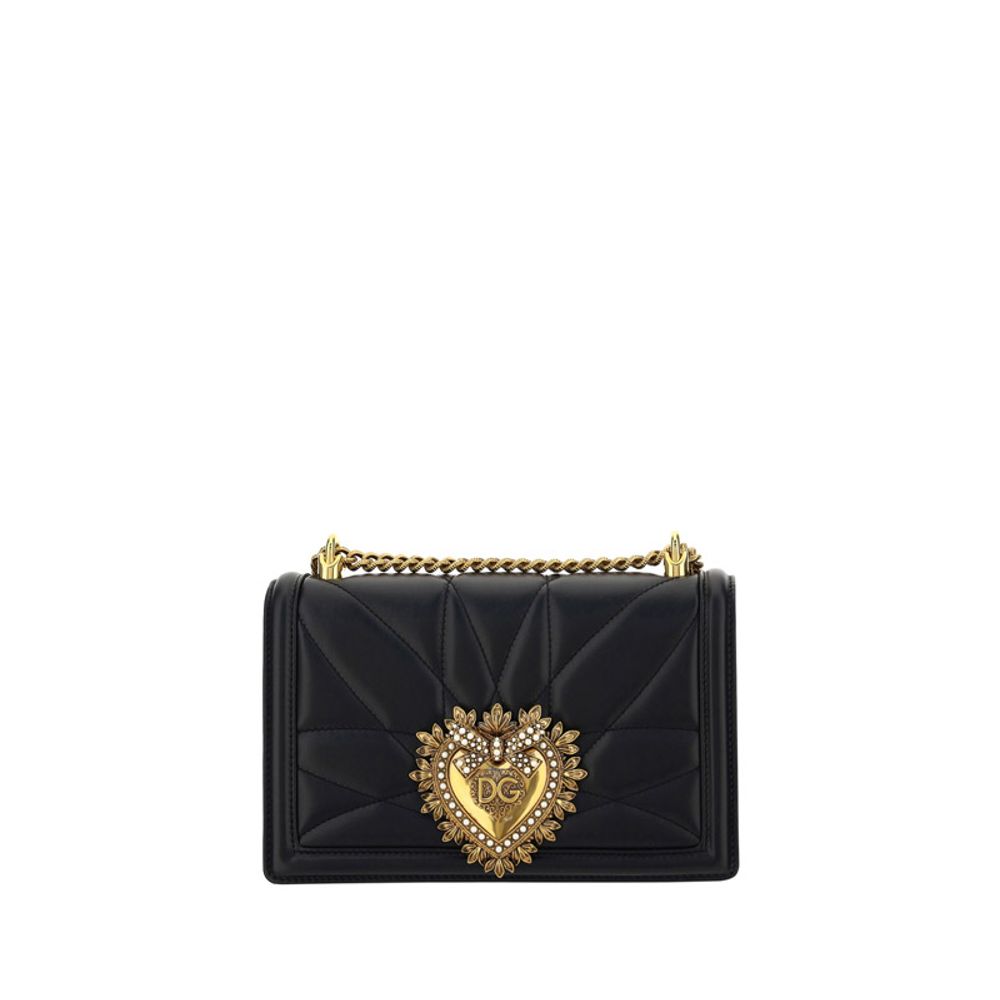 Dolce & Gabbana Black Lamb Ovis Aries Shoulder Bag