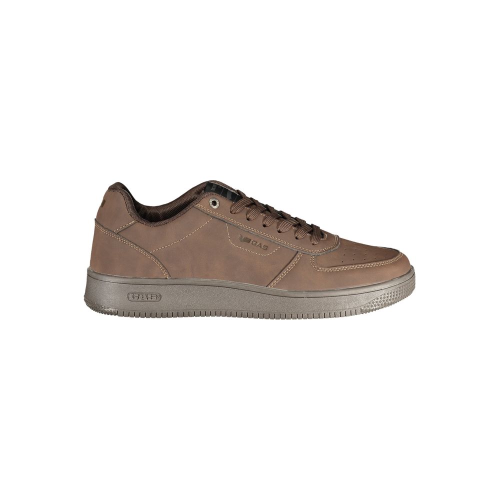 Gas Brown Polyurethane Men's Sneaker