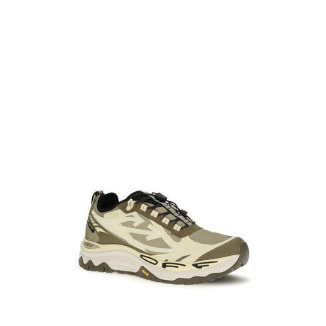 Off-White Bicolor Polyester Athletic Sneakers