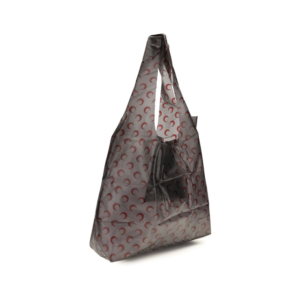 Marine Serre Black Polyurethane Shoulder Bag
