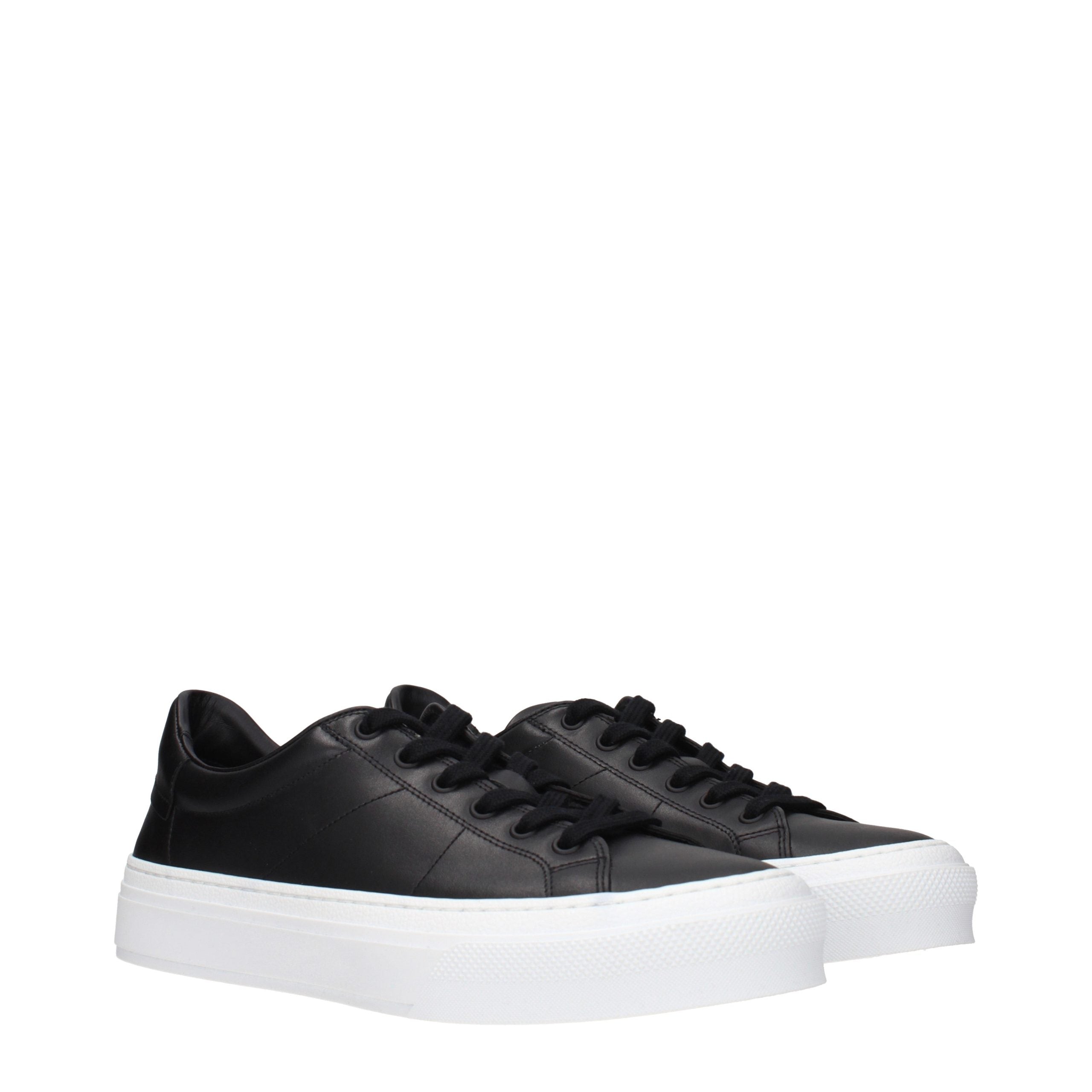 Givenchy Black Leather Low Top Sneakers