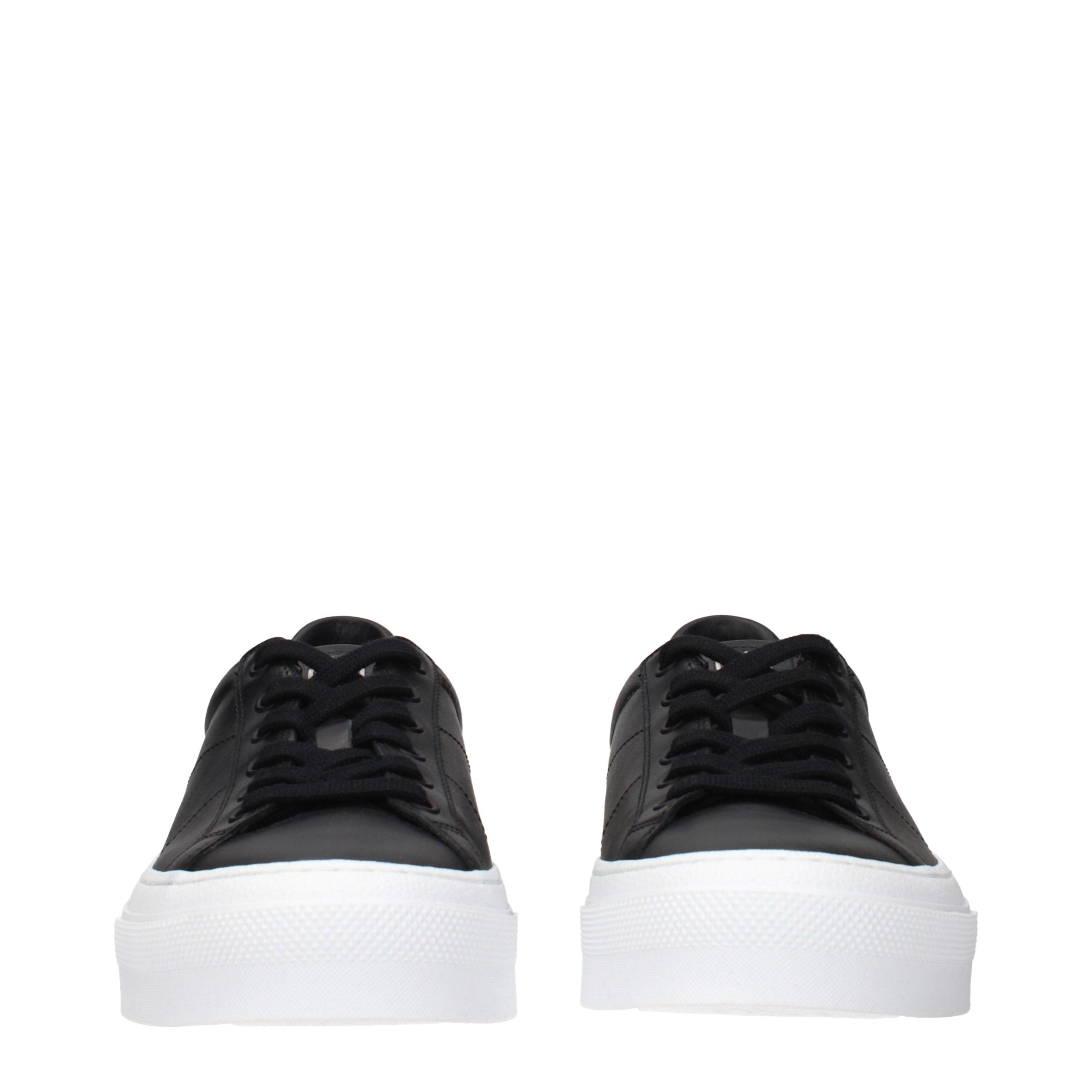 Givenchy Black Leather Low Top Sneakers