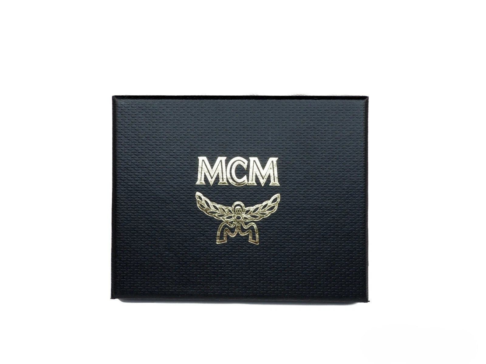 MCM Neon Yellow Visetos Diamond Logo Card Case Wallet