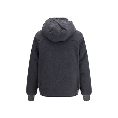 Brunello Cucinelli Gray Wool Oves Aries Shell Jacket