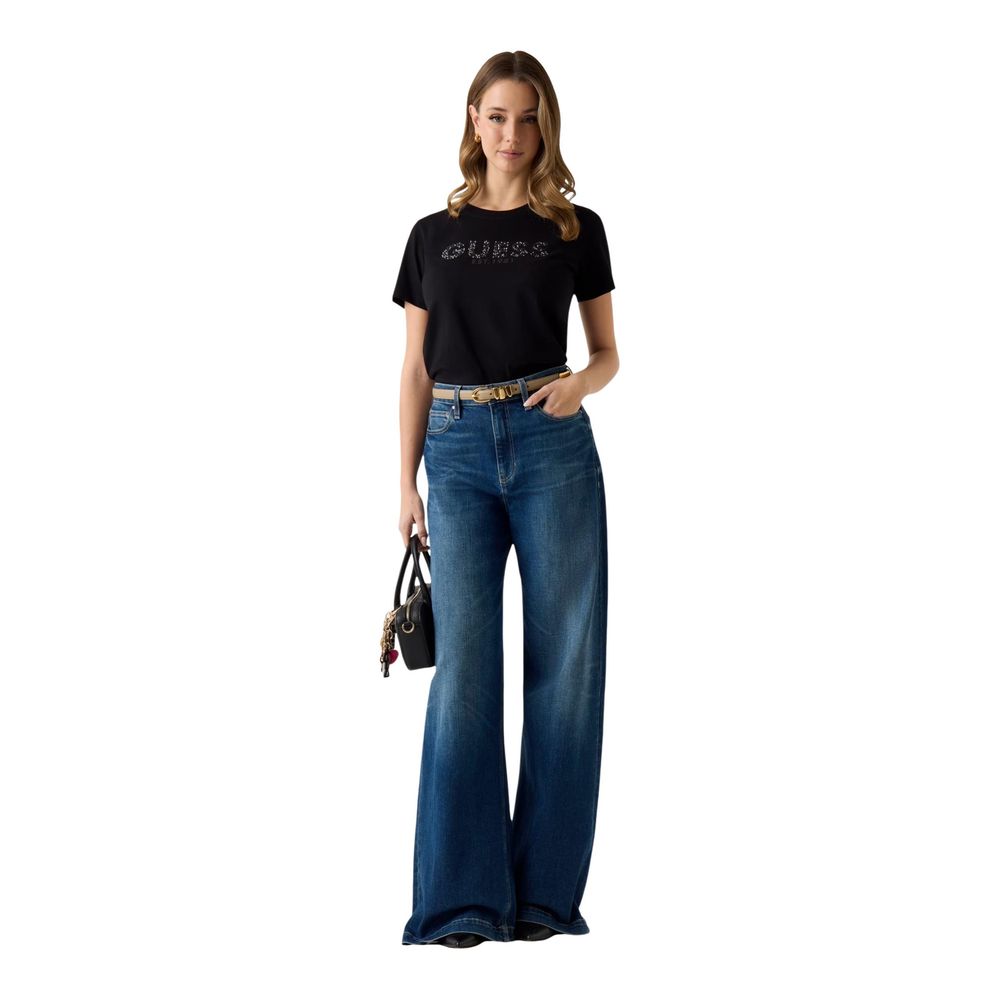 Guess Black Cotton T-Shirt