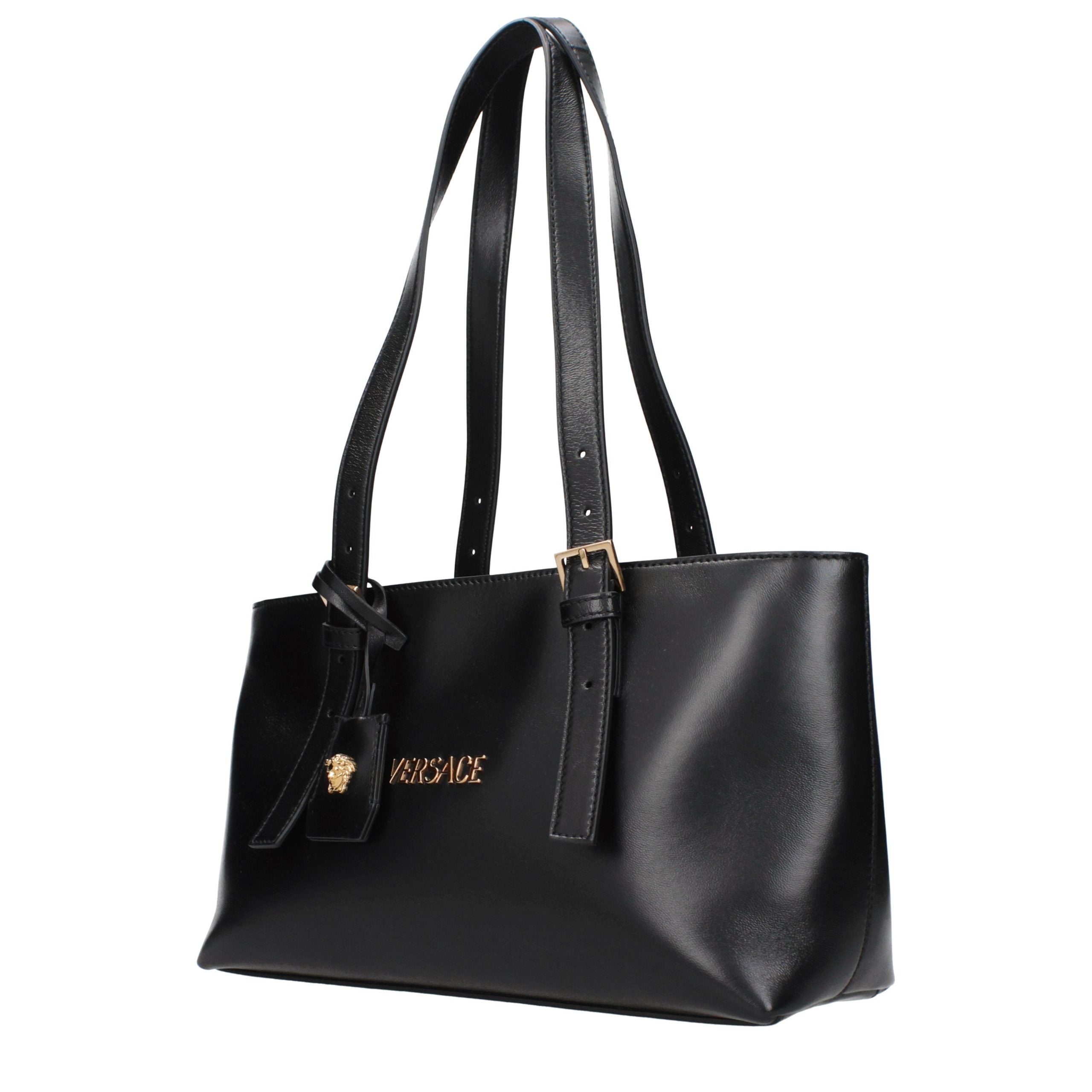 Versace Black Leather Shoulder Bag