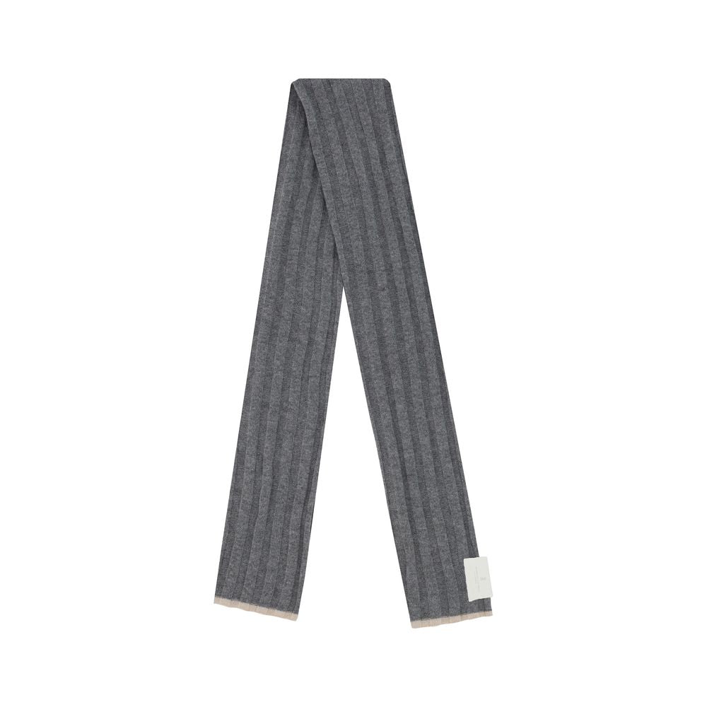 Brunello Cucinelli Gray Cashmere Scarf