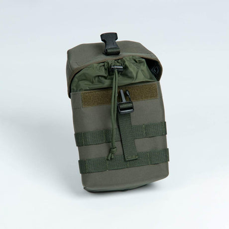 Equipment Pouch with a Sock 114-005-03 – Military Green Cordura, Made in Europe | MOLLE Attachment & Durable Design - Hilstor
