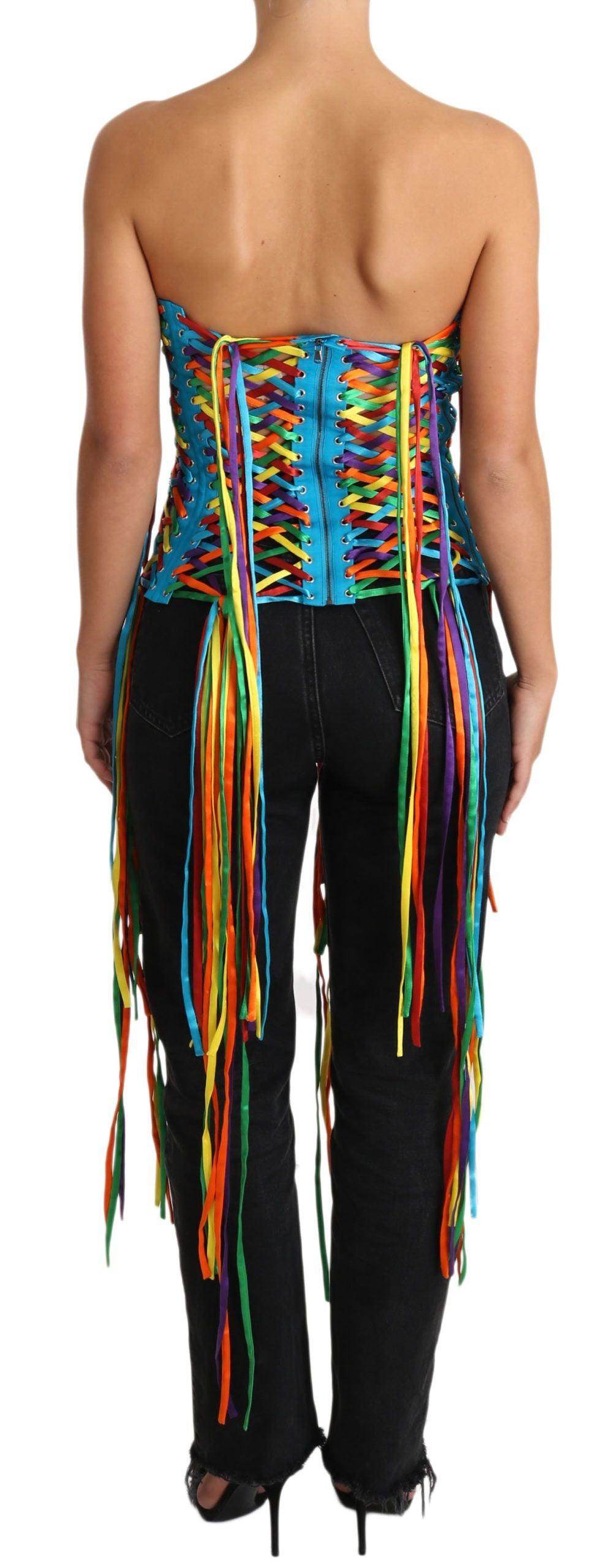 Dolce & Gabbana Multicolor Strapless Bustier Corset Top - Hilstor