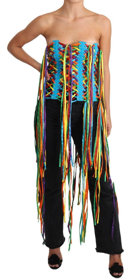 Dolce & Gabbana Multicolor Strapless Bustier Corset Top - Hilstor