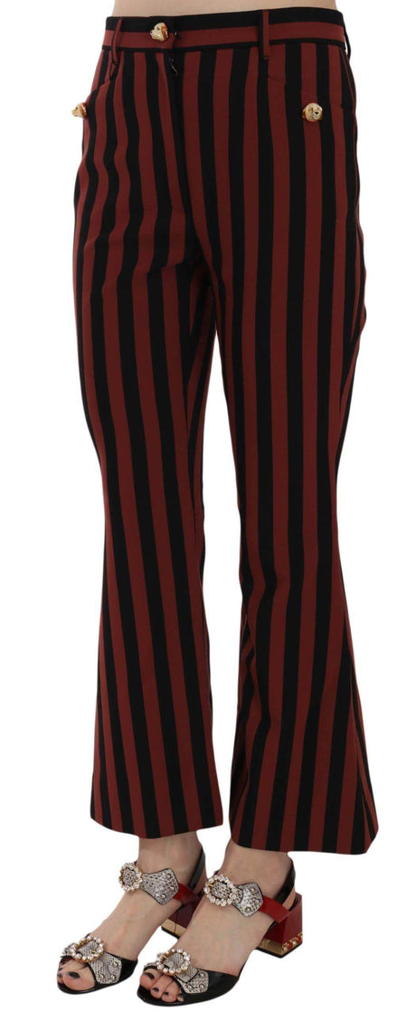 Dolce & Gabbana Elegant Cropped Flared Trousers - Hilstor