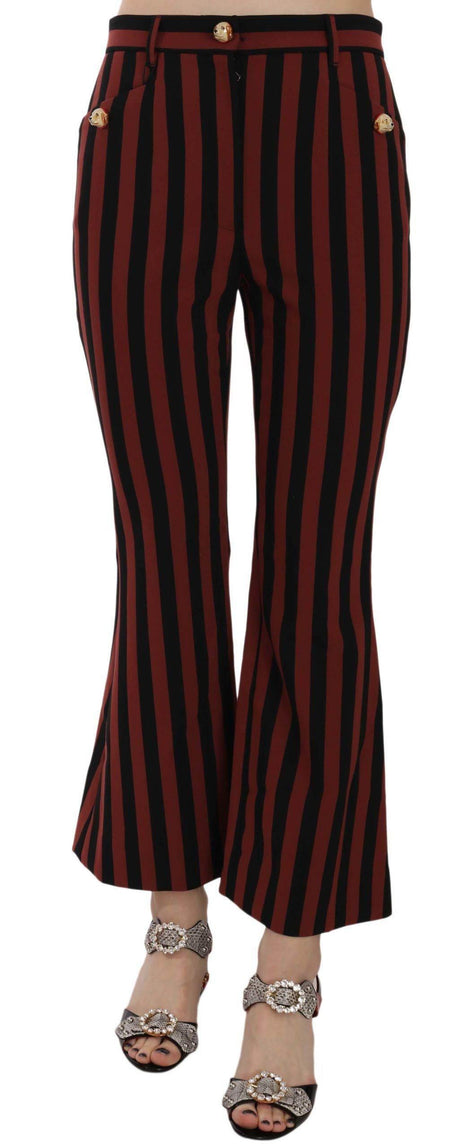 Dolce & Gabbana Elegant Cropped Flared Trousers - Hilstor