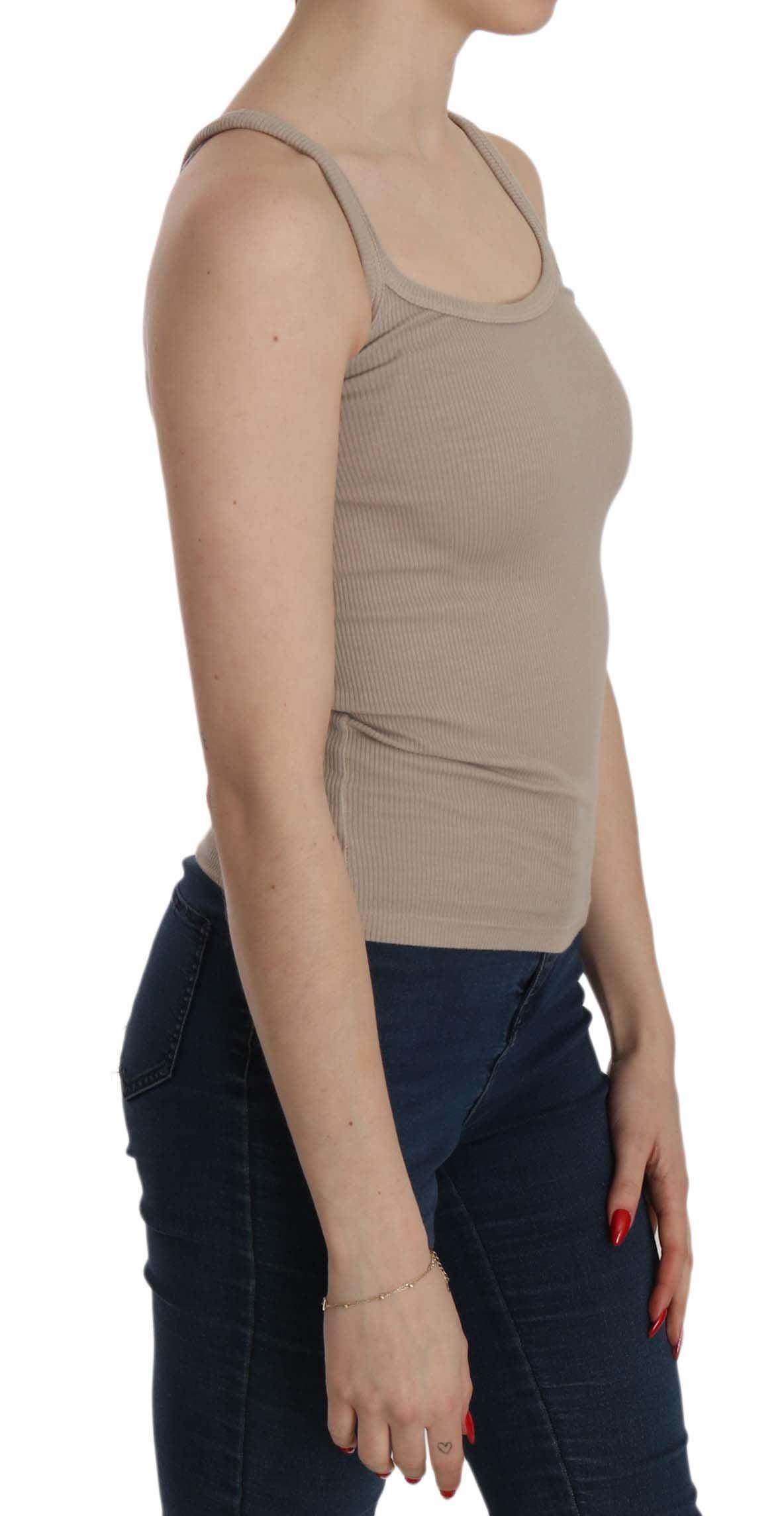 PINK MEMORIES Brown Sleeveless Spaghetti Strap Top Blouse - Hilstor