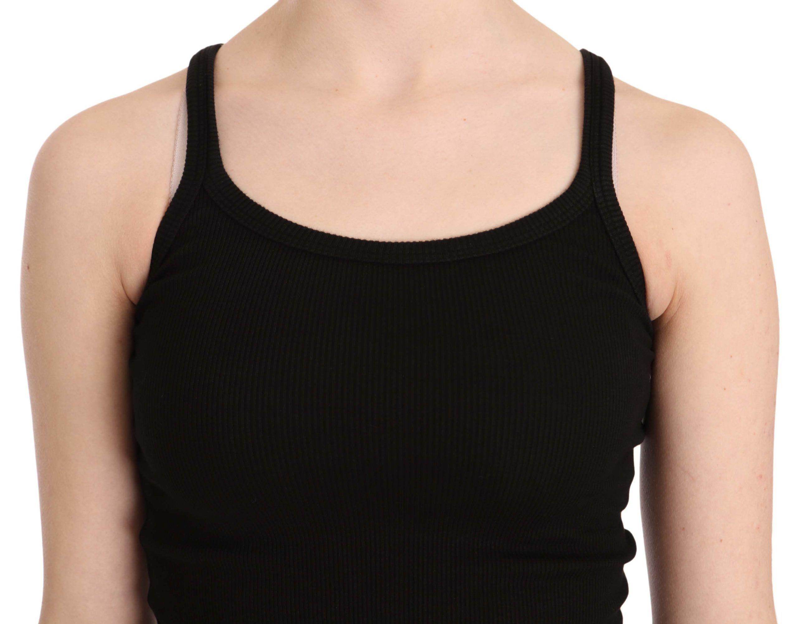 PINK MEMORIES Black Sleeveless Spaghetti Strap Blouse - Hilstor