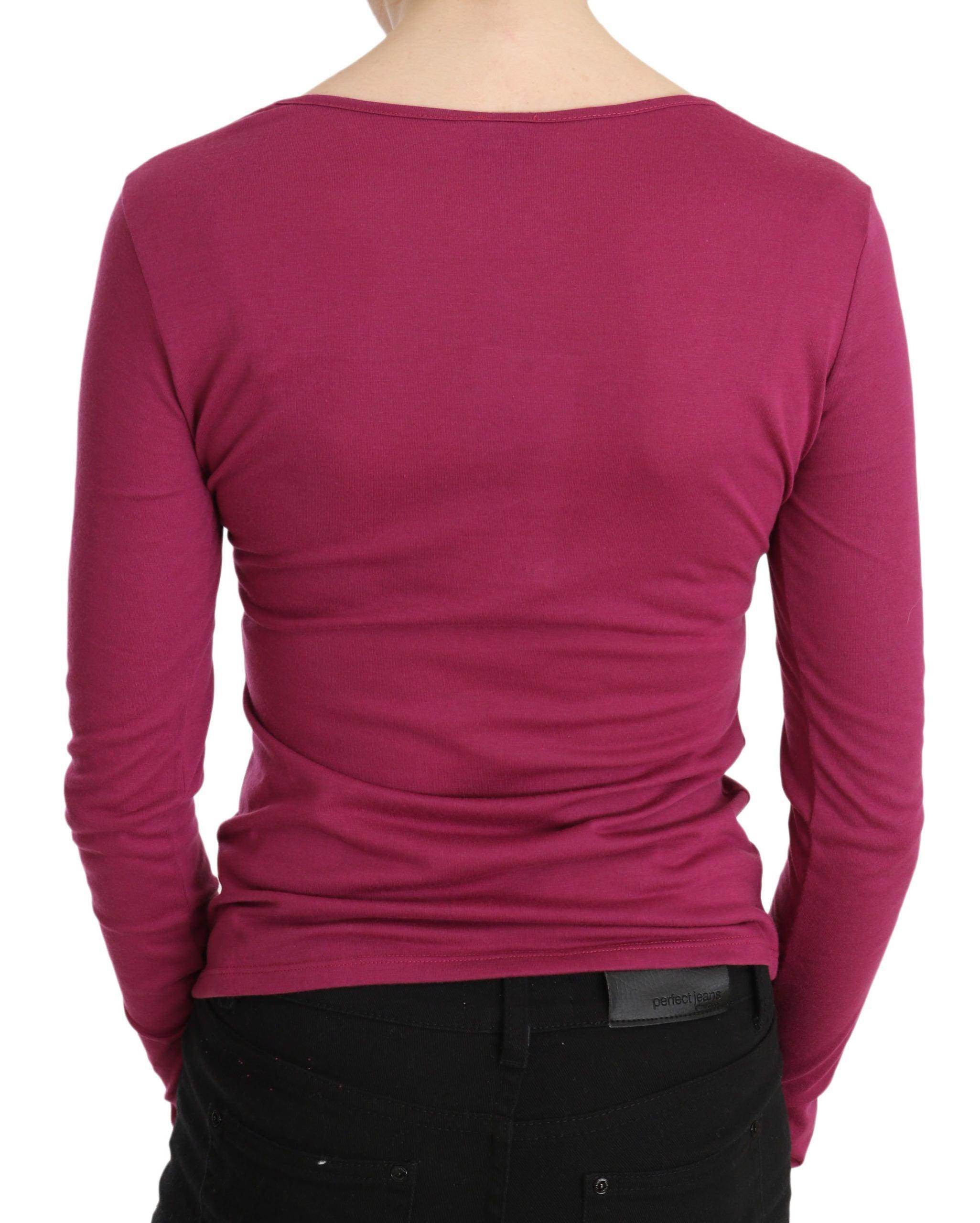Pink Exte Crystal Embellished Long Sleeve Top - Hilstor