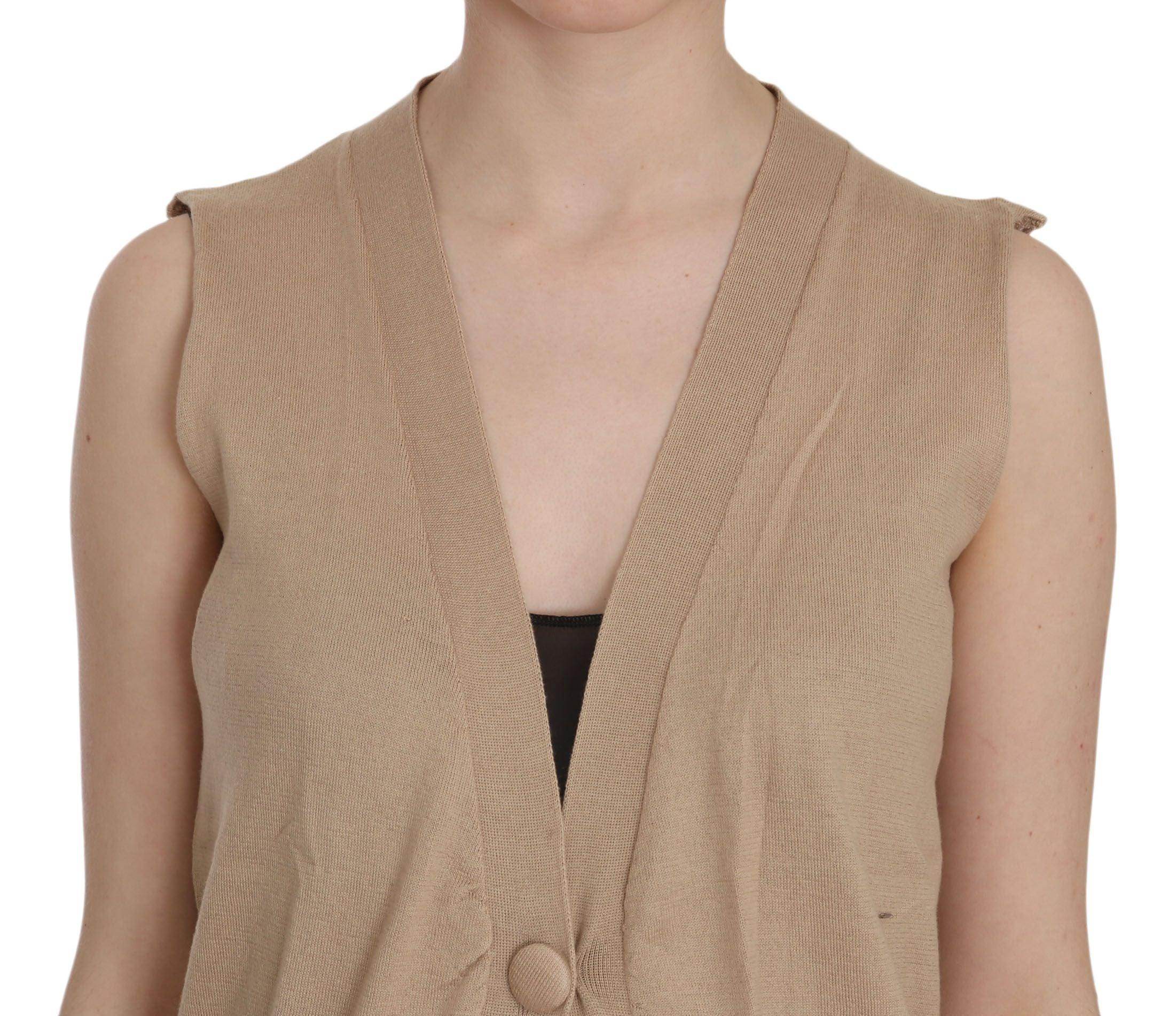 PINK MEMORIES Elegant Sleeveless Cotton Cardigan Top - Hilstor