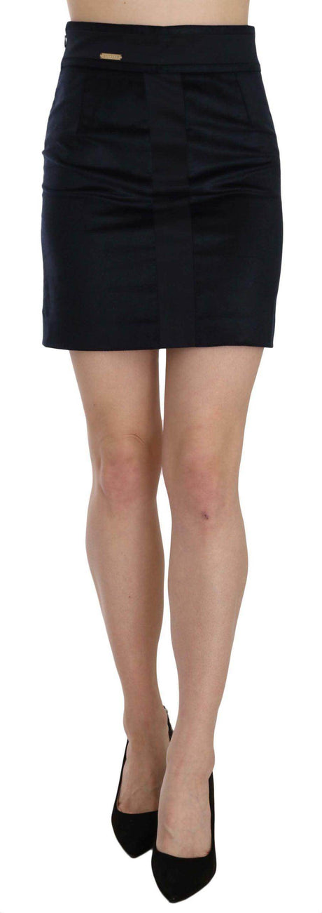 GF Ferre Chic High Waist A-Line Mini Skirt - Hilstor