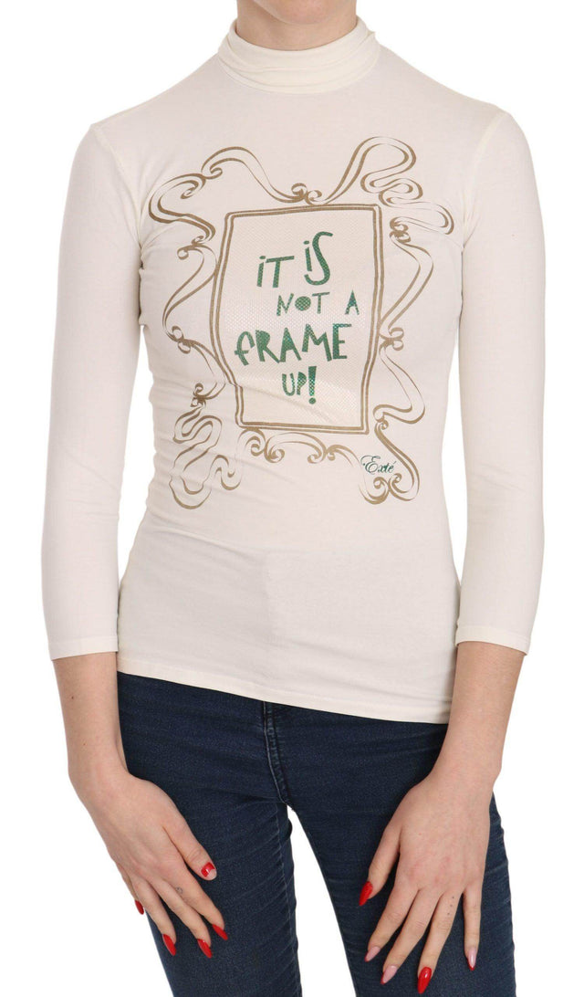 Exte Crew Neck It Is Not A Frame Up! Print Blouse - Hilstor
