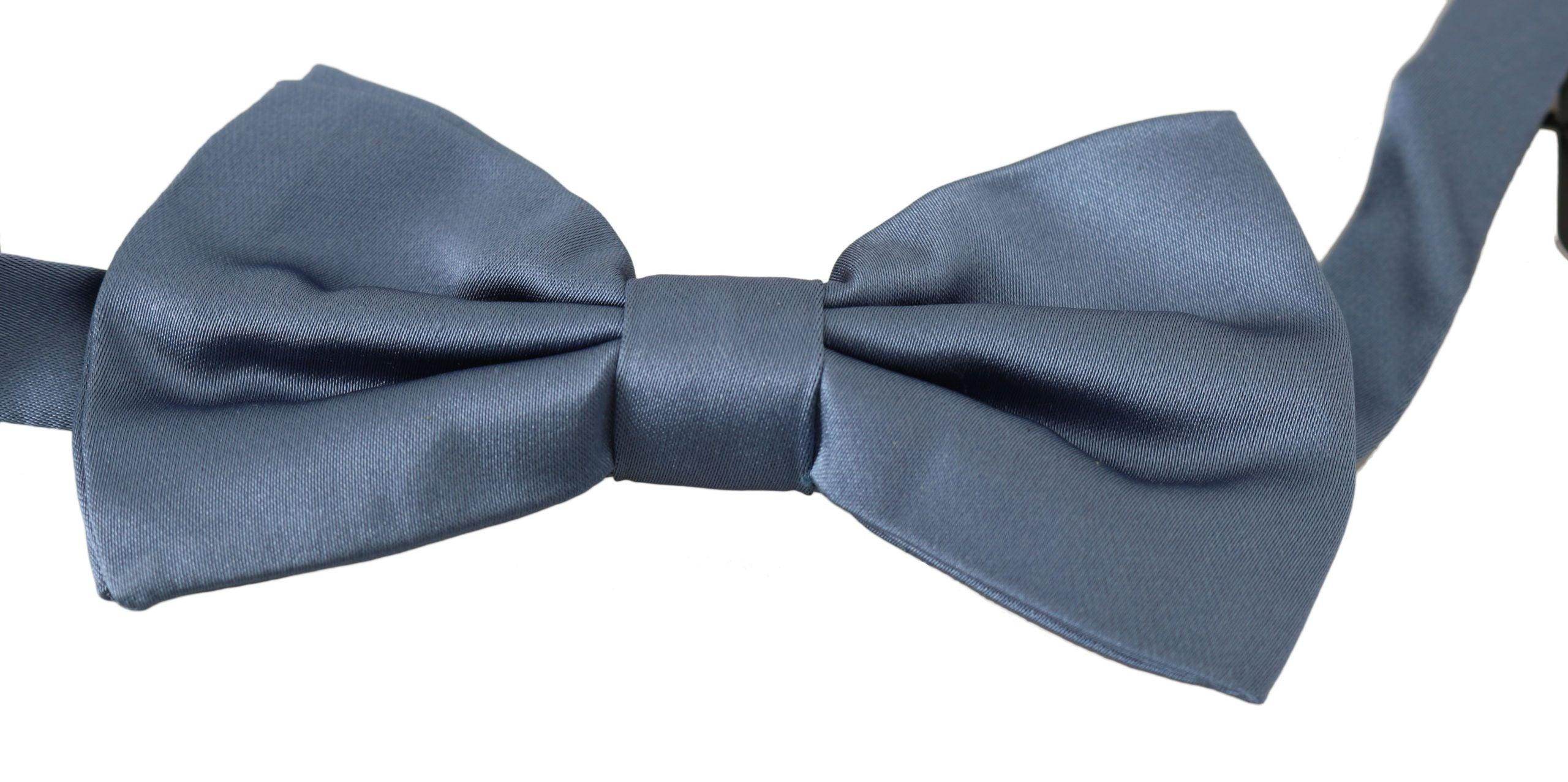 Dolce & Gabbana Elegant Blue Silk Bow Tie - Hilstor