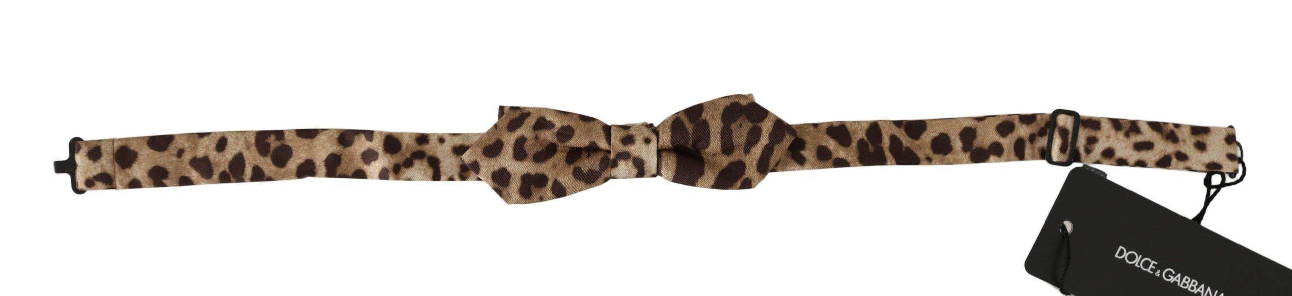 Dolce & Gabbana Exquisite Silk Leopard Print Bow Tie - Hilstor