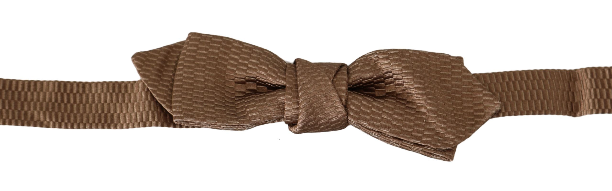 Dolce &amp; Gabbana Herr Brun Guld Justerbar Halsringning Papillon Fluga