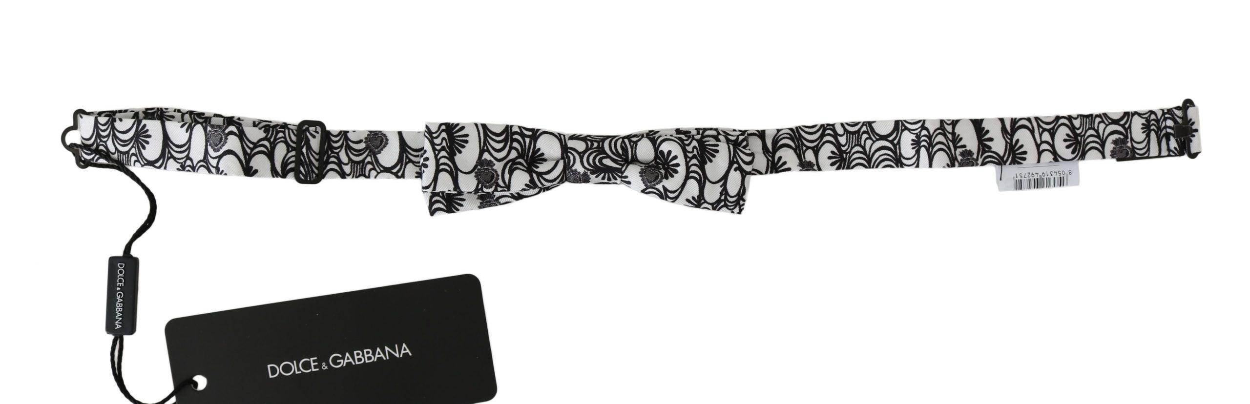 Dolce & Gabbana Exquisite Silk Bow Tie with Pattern - Hilstor