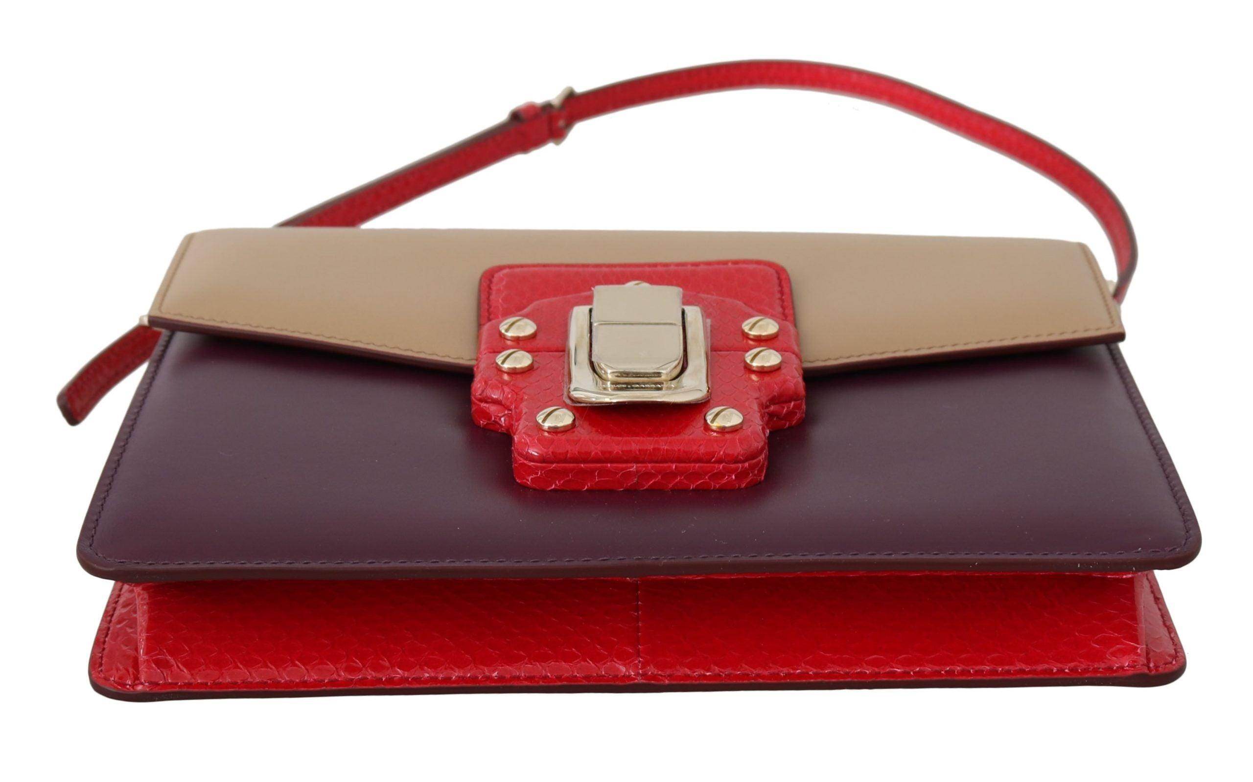 Dolce & Gabbana Exquisite LUCIA Leather Shoulder Bag - Hilstor