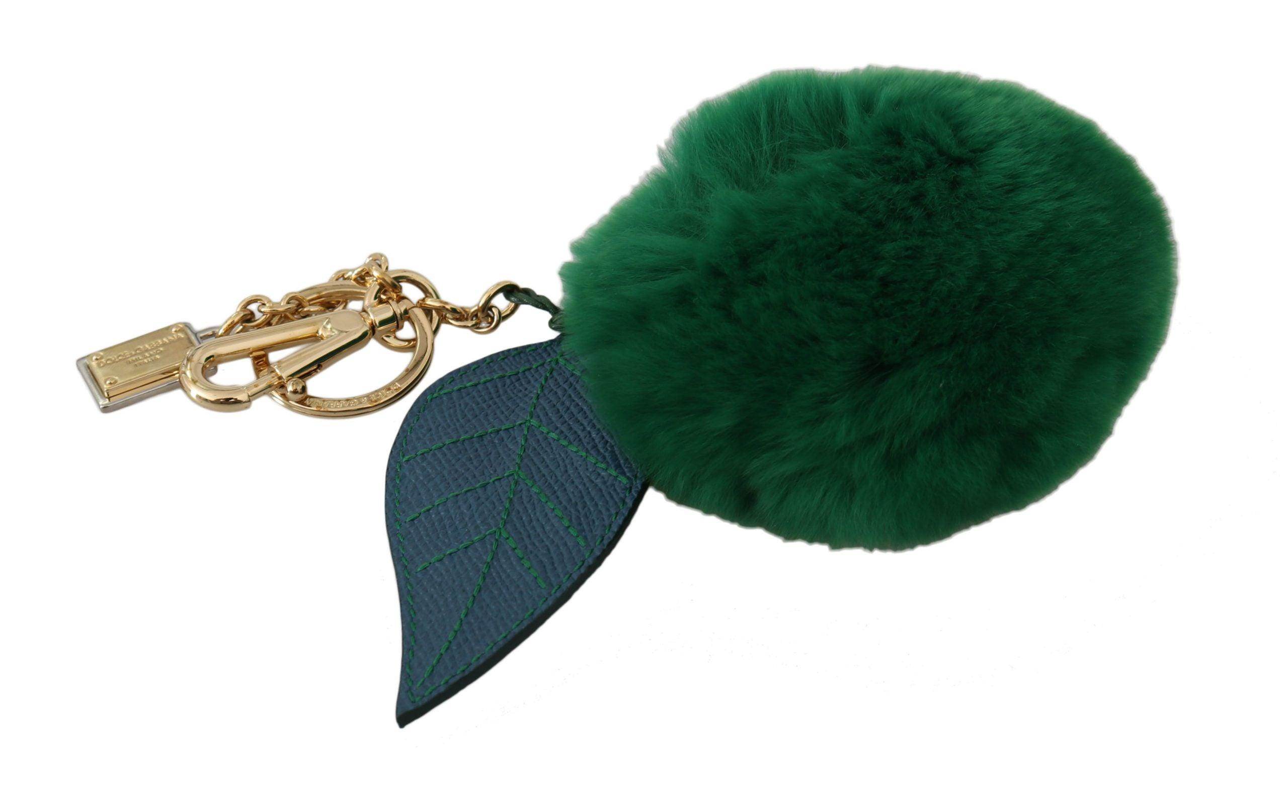 Dolce & Gabbana Elegant Tricolor Fur Ball Keychain - Hilstor
