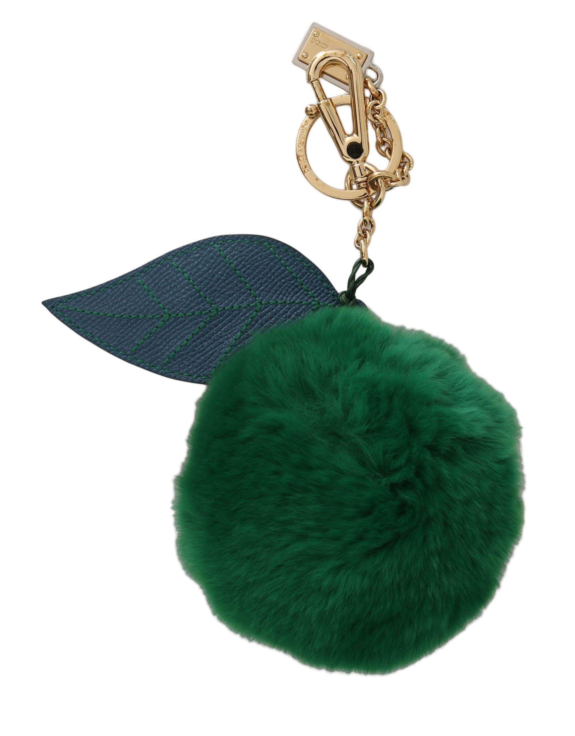 Dolce & Gabbana Elegant Tricolor Fur Ball Keychain - Hilstor