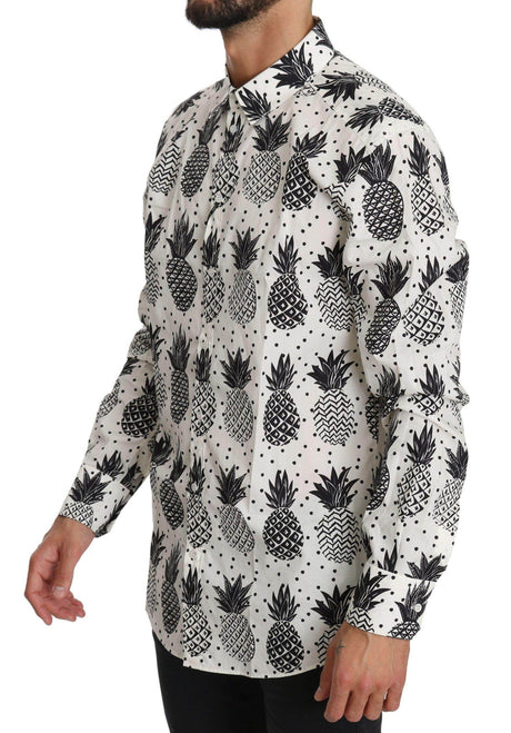 Dolce & Gabbana Elegant White Cotton Casual Shirt - Hilstor
