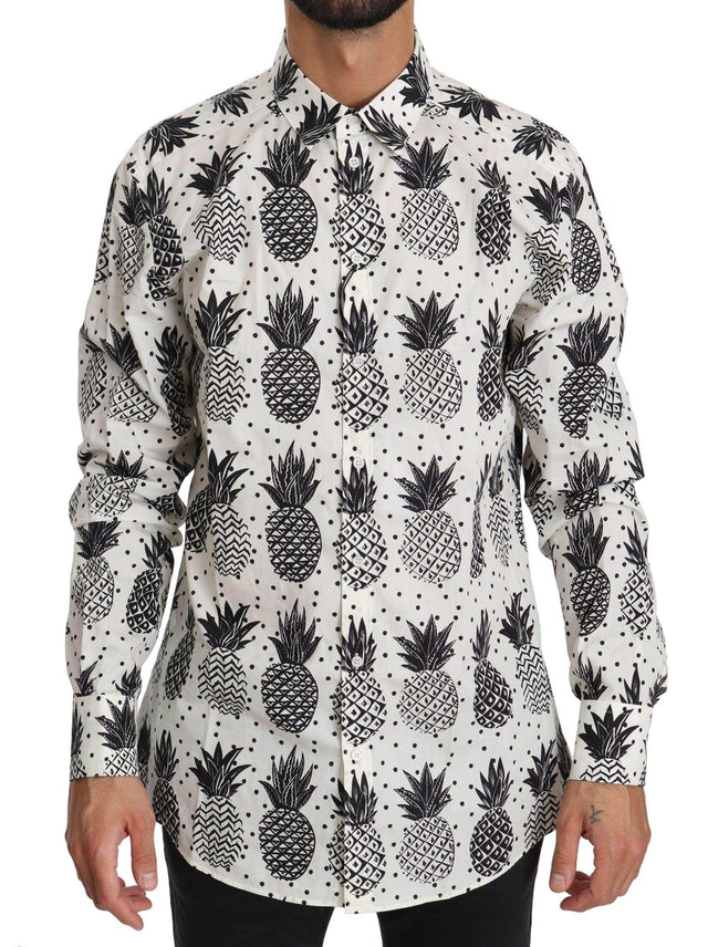 Dolce & Gabbana Elegant White Cotton Casual Shirt - Hilstor