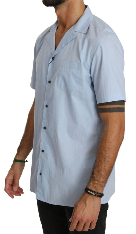 Dolce & Gabbana Elegant Blue Cotton Casual Shirt - Hilstor