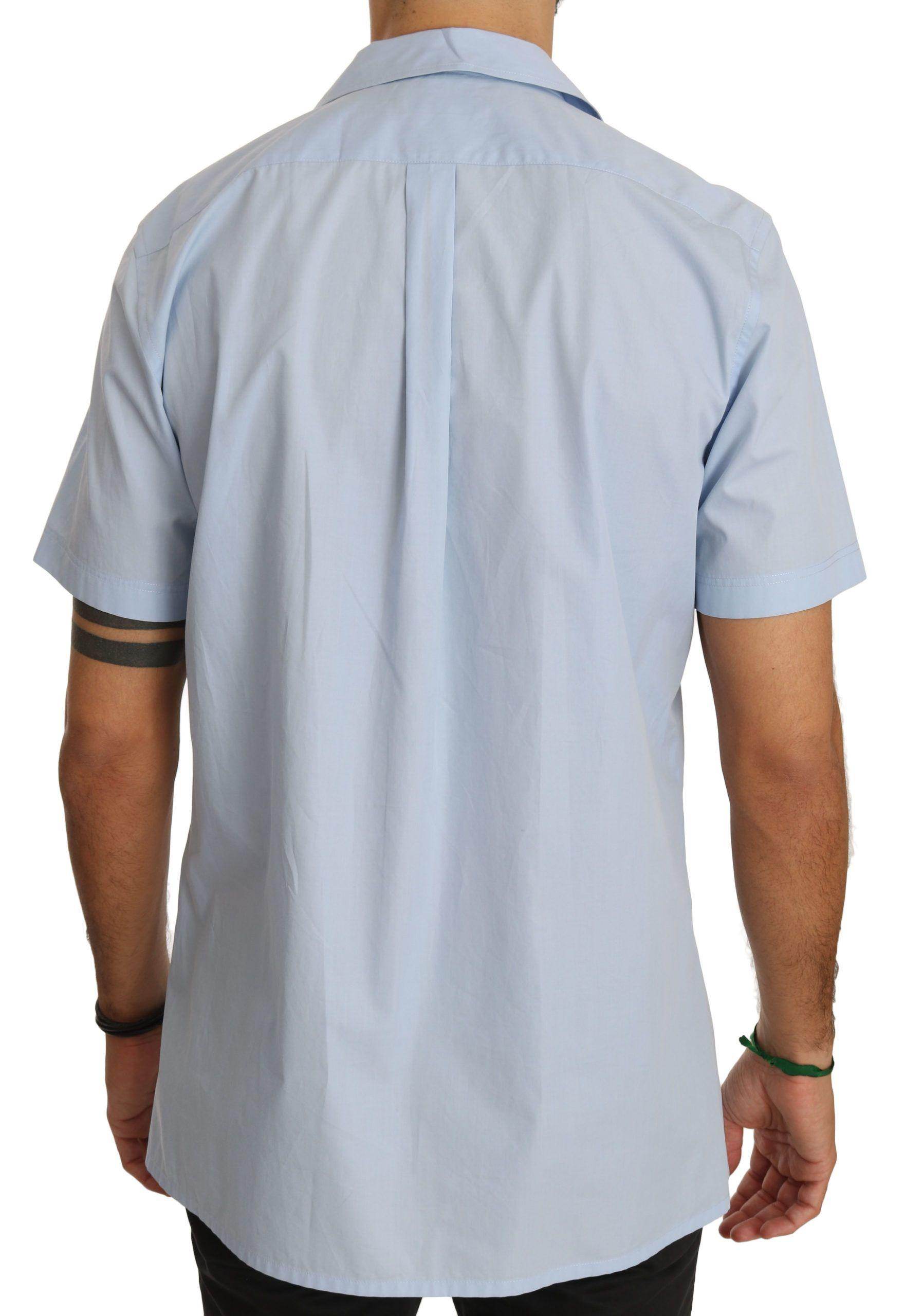 Dolce & Gabbana Elegant Blue Cotton Casual Shirt - Hilstor