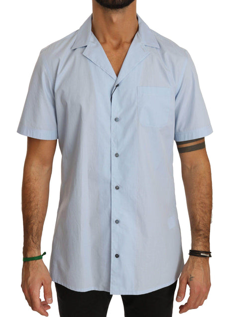 Dolce & Gabbana Elegant Blue Cotton Casual Shirt - Hilstor