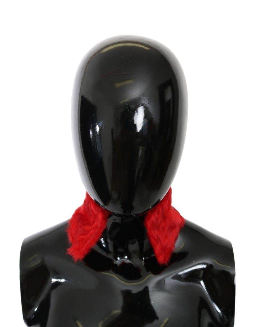 Dolce & Gabbana Elegant Red Lambskin Scarf - Hilstor