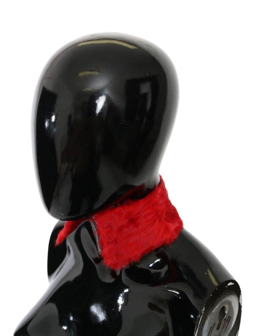 Dolce & Gabbana Elegant Red Lambskin Scarf - Hilstor
