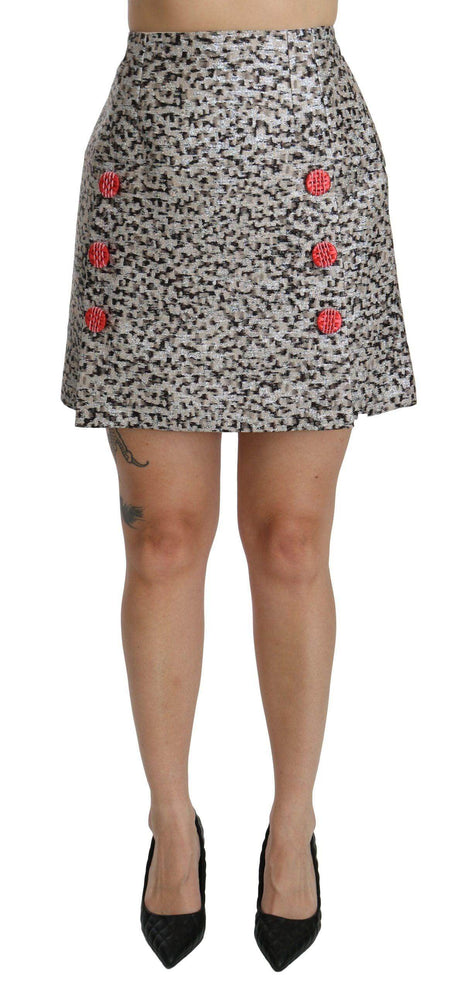 Dolce & Gabbana Exquisite Black Embellished High Waist Skirt - Hilstor