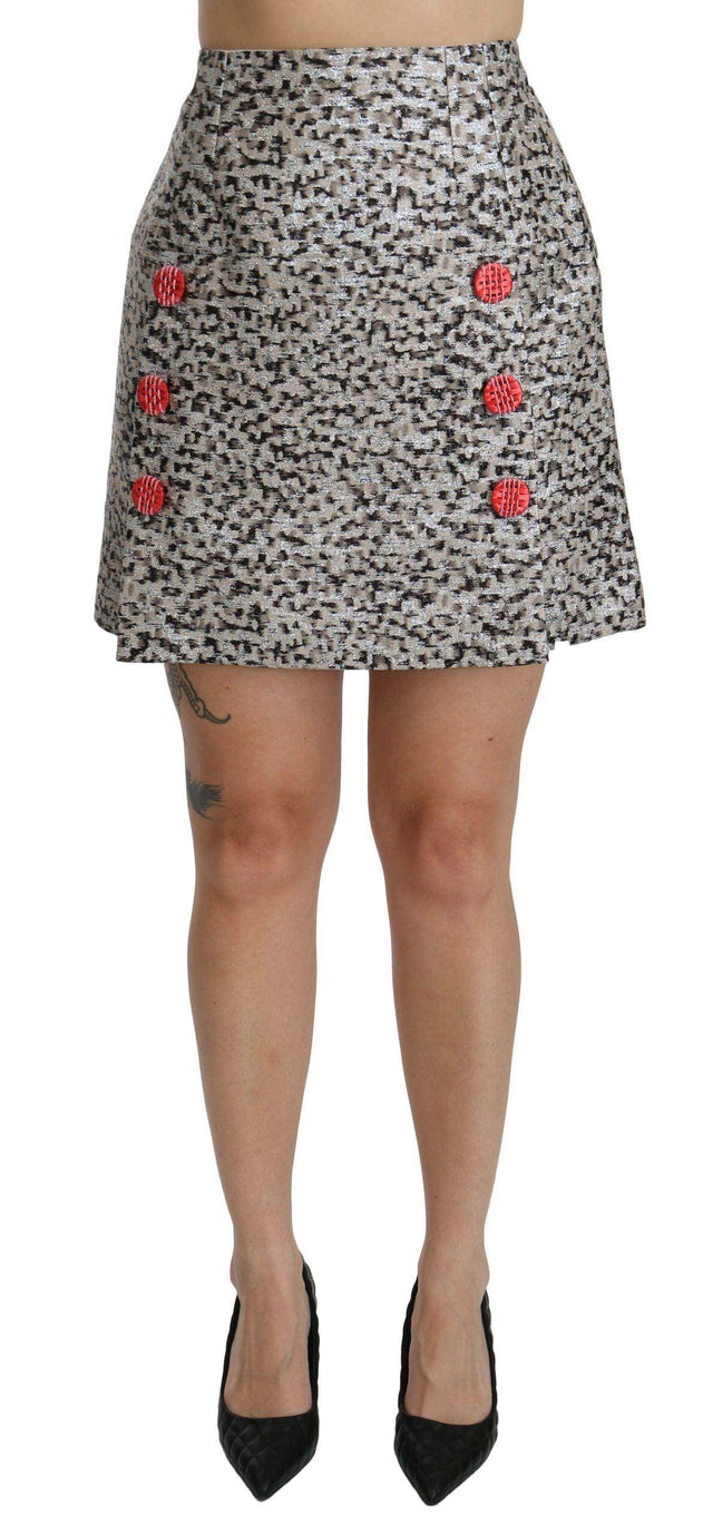 Dolce & Gabbana Exquisite Black Embellished High Waist Skirt - Hilstor