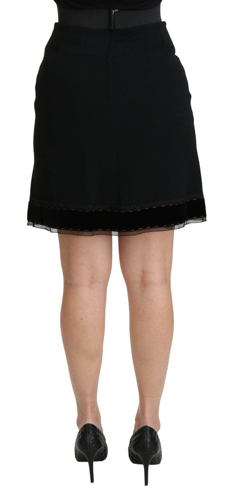 Dolce & Gabbana Elegant High-Waist Black Skirt - Hilstor
