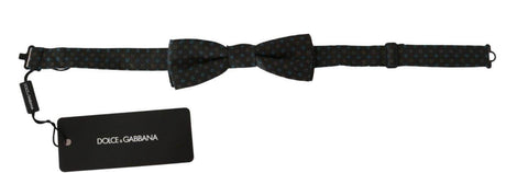 Dolce & Gabbana Gray Patterned Mens Necktie Papillon 100% Silk Bow Tie - Hilstor