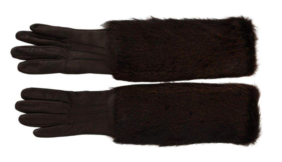 Dolce & Gabbana Elegant Elbow Length Leather Gloves - Hilstor