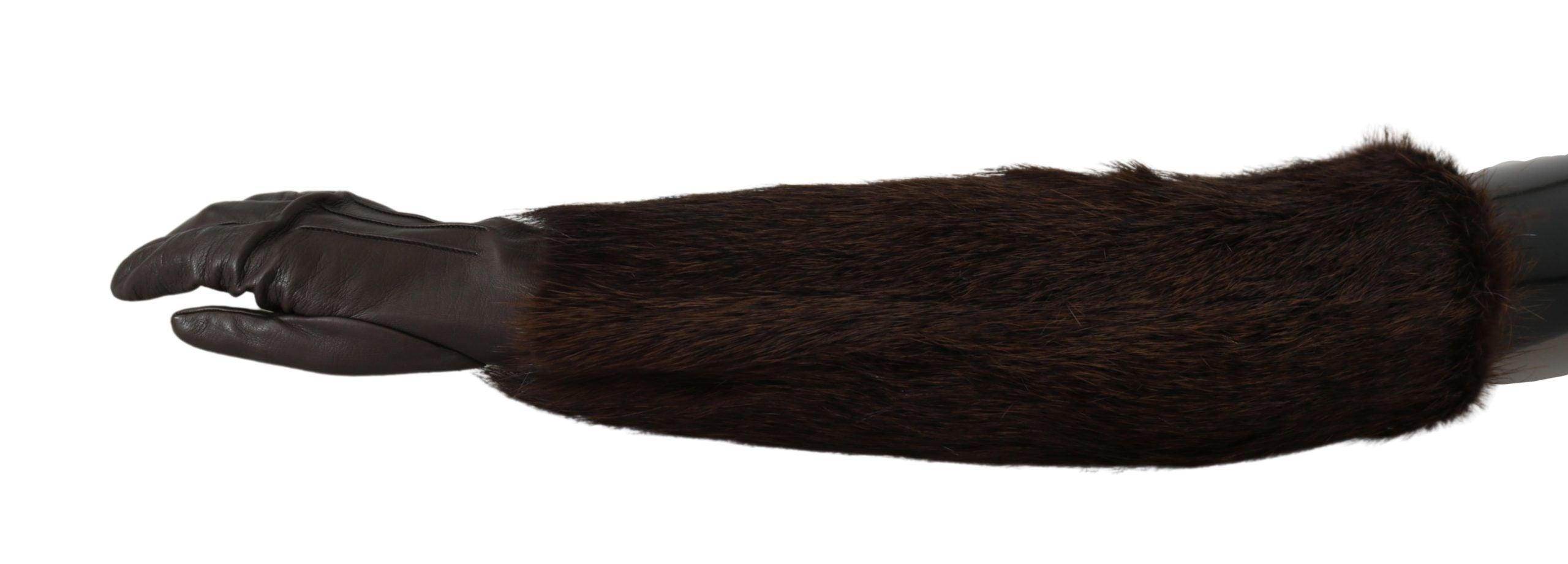 Dolce & Gabbana Elegant Elbow Length Leather Gloves - Hilstor