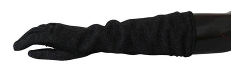 Dolce & Gabbana Elegant Mid-Length Wool Gloves in Black - Hilstor