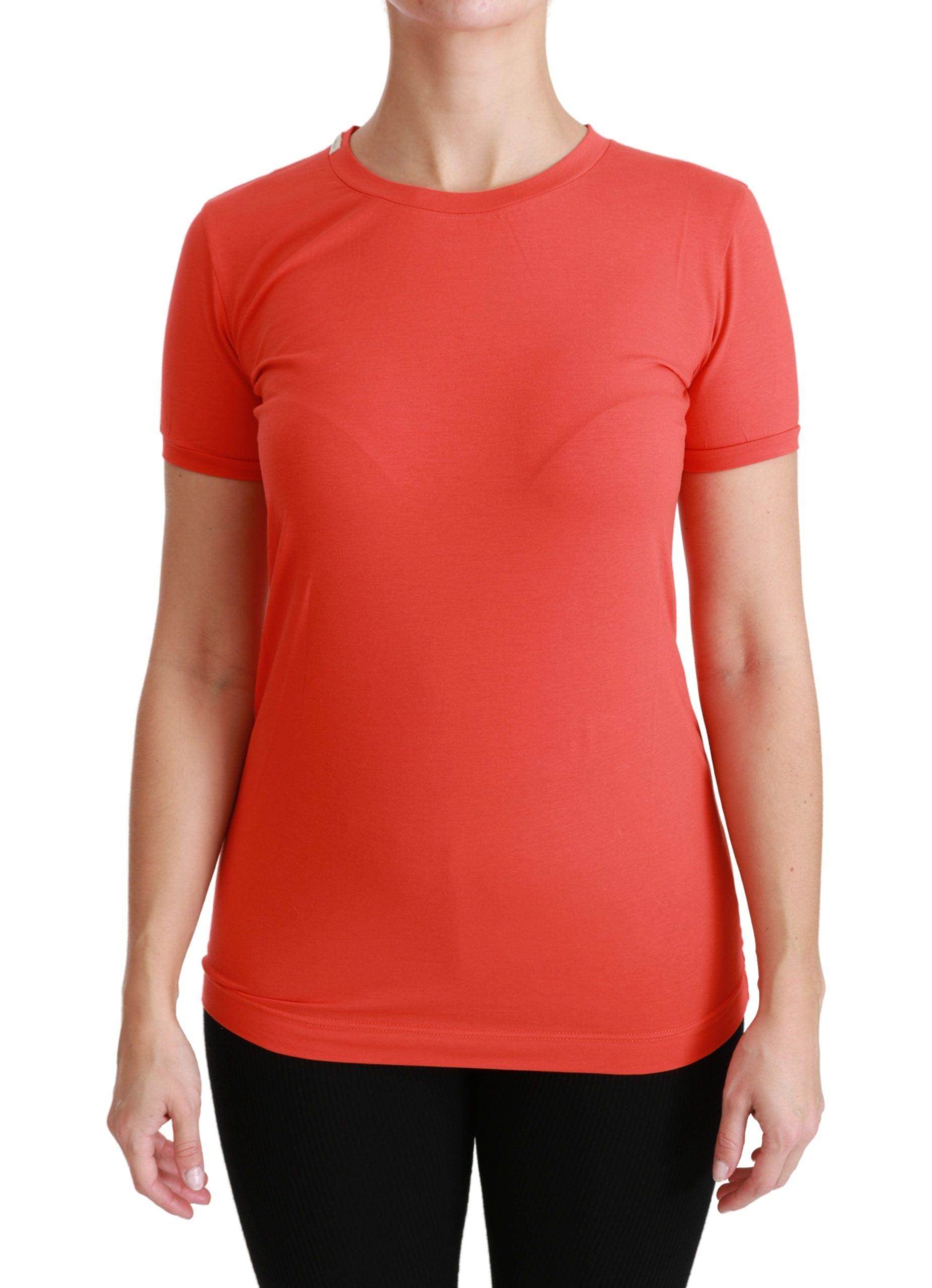 Dolce & Gabbana Elegant Red Crewneck Short Sleeve Tee - Hilstor