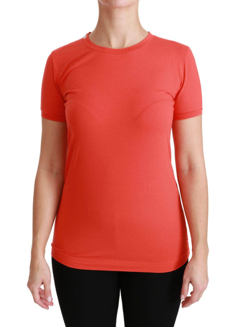 Dolce & Gabbana Elegant Red Crewneck Short Sleeve Tee - Hilstor